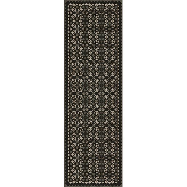 Folk Art Museum Floral Quilt Awake At Night Vinyl Floor Cloth