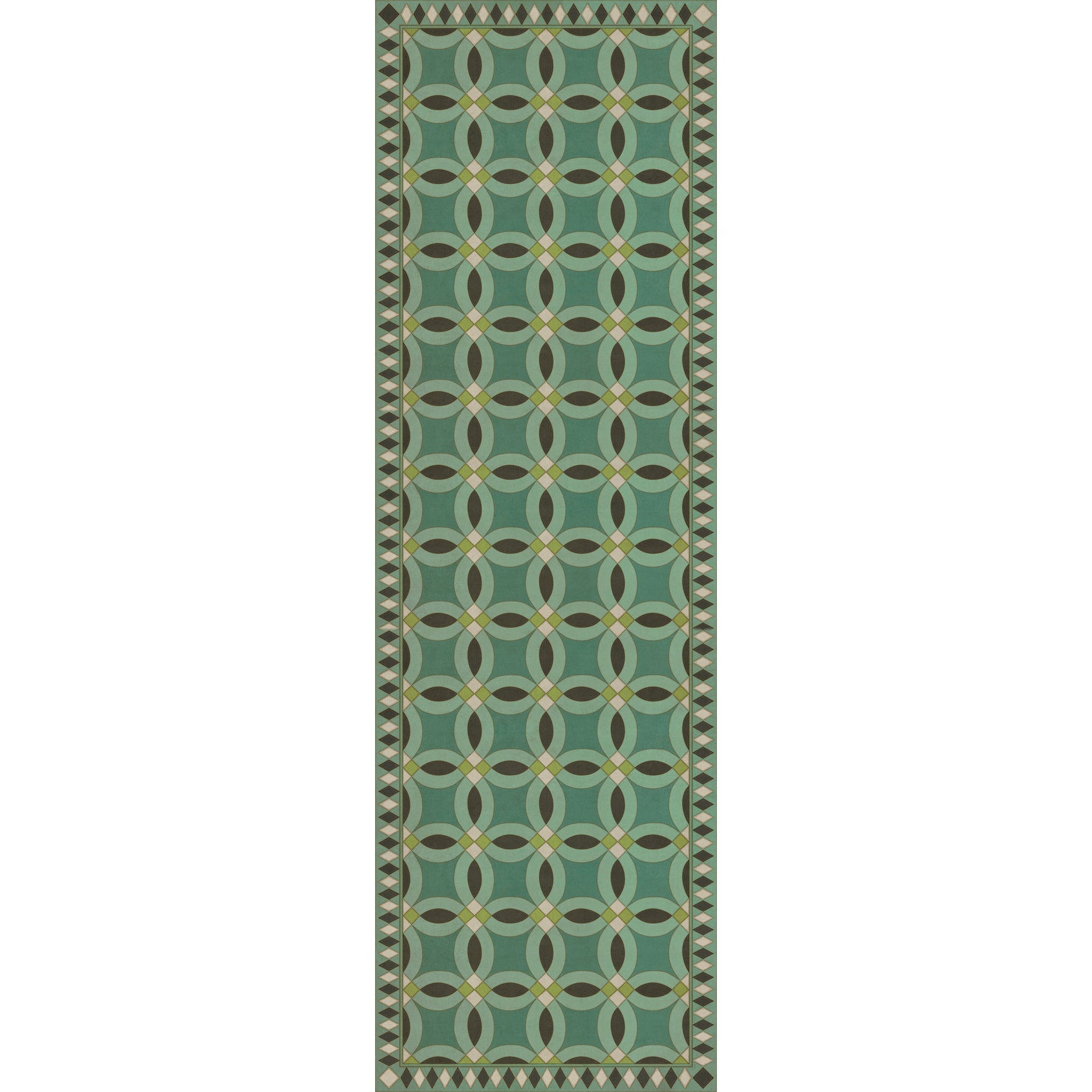 Folk Art Museum Wedding Ring Felicity Vinyl Floor Cloth