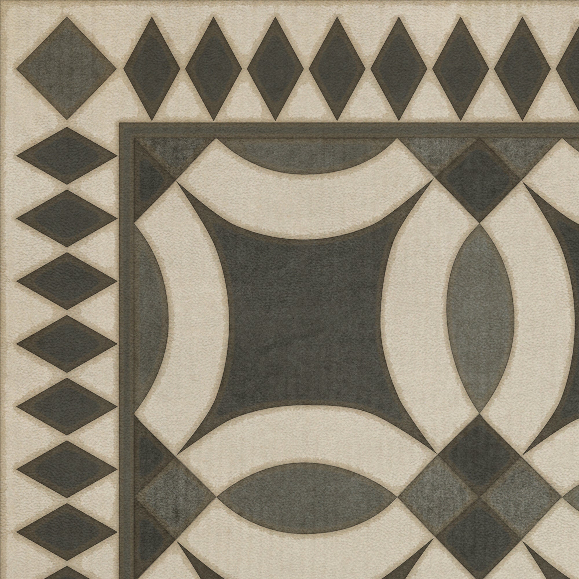 Folk Art Museum Wedding Ring Imogen Vinyl Floor Cloth