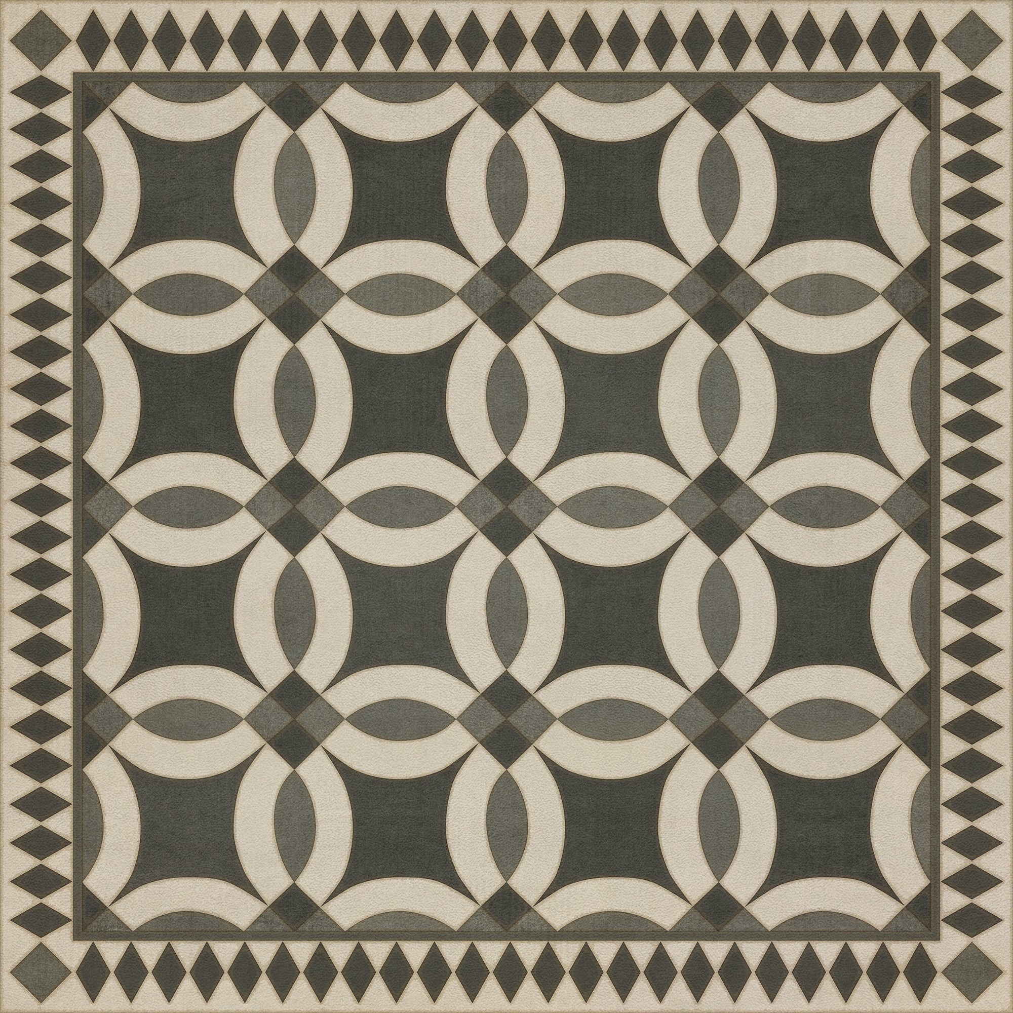 Folk Art Museum Wedding Ring Imogen Vinyl Floor Cloth