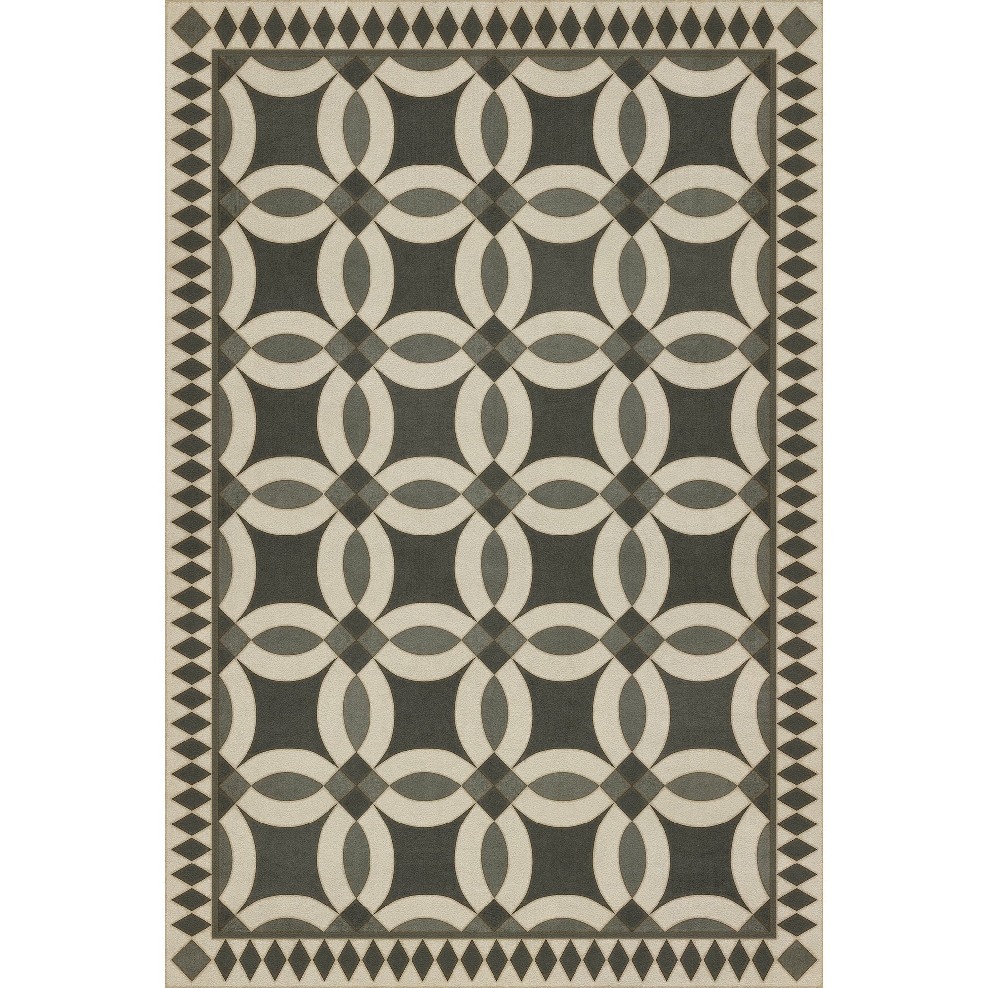 Folk Art Museum Wedding Ring Imogen Vinyl Floor Cloth