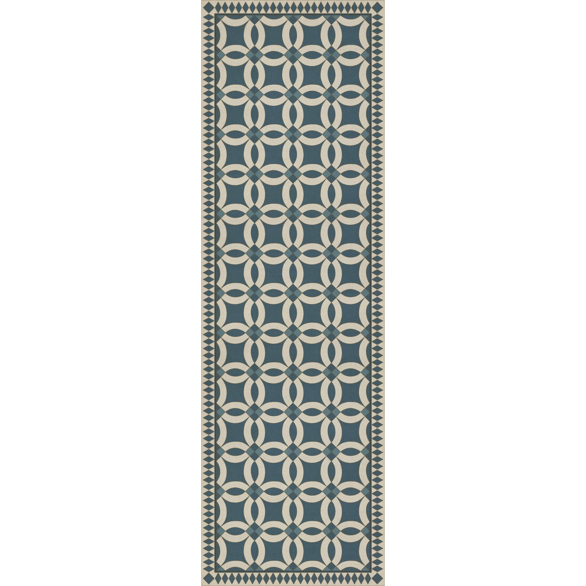 Folk Art Museum Wedding Ring Philippa Vinyl Floor Cloth