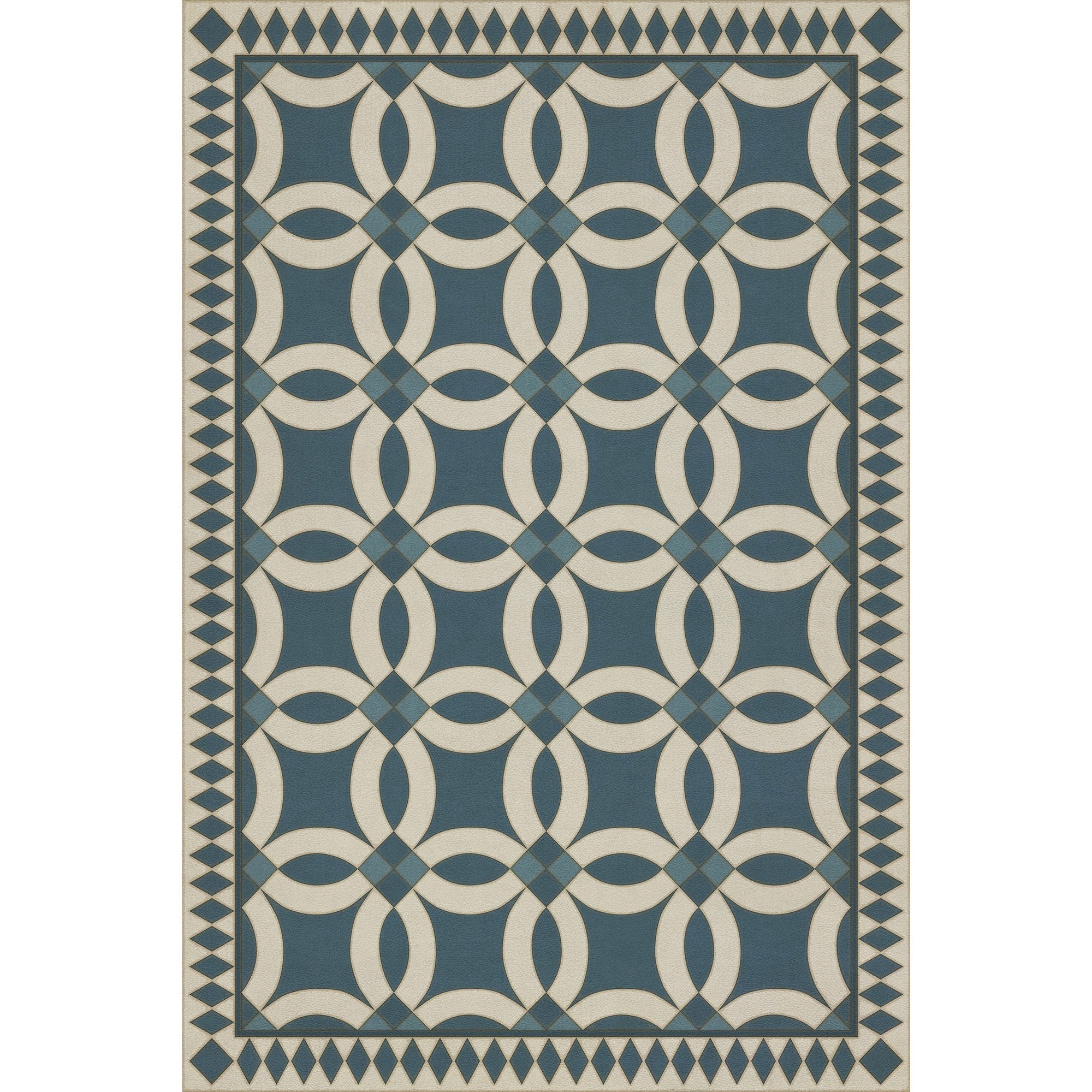 Folk Art Museum Wedding Ring Philippa Vinyl Floor Cloth