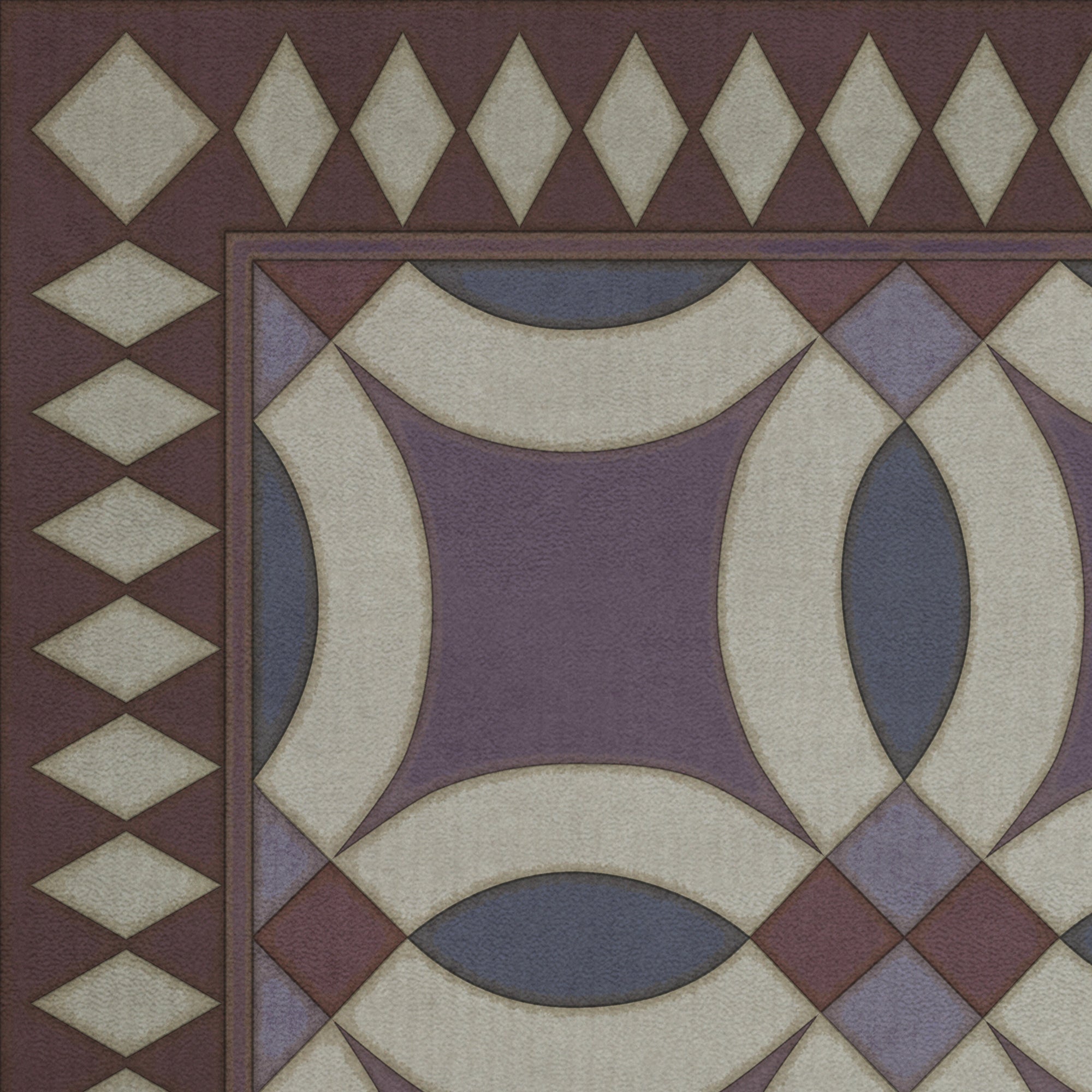 Folk Art Museum Wedding Ring Tallulah Vinyl Floor Cloth