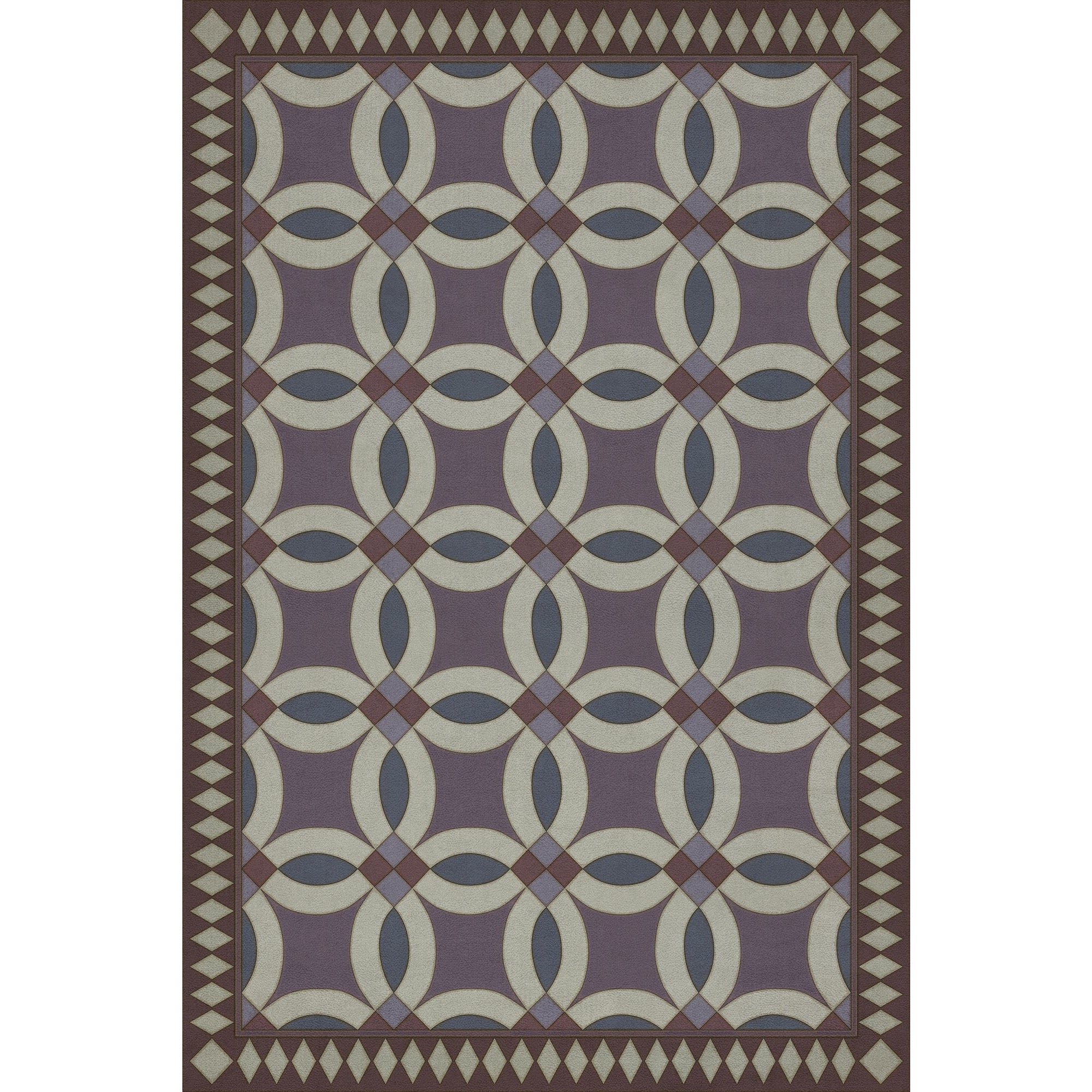 Folk Art Museum Wedding Ring Tallulah Vinyl Floor Cloth