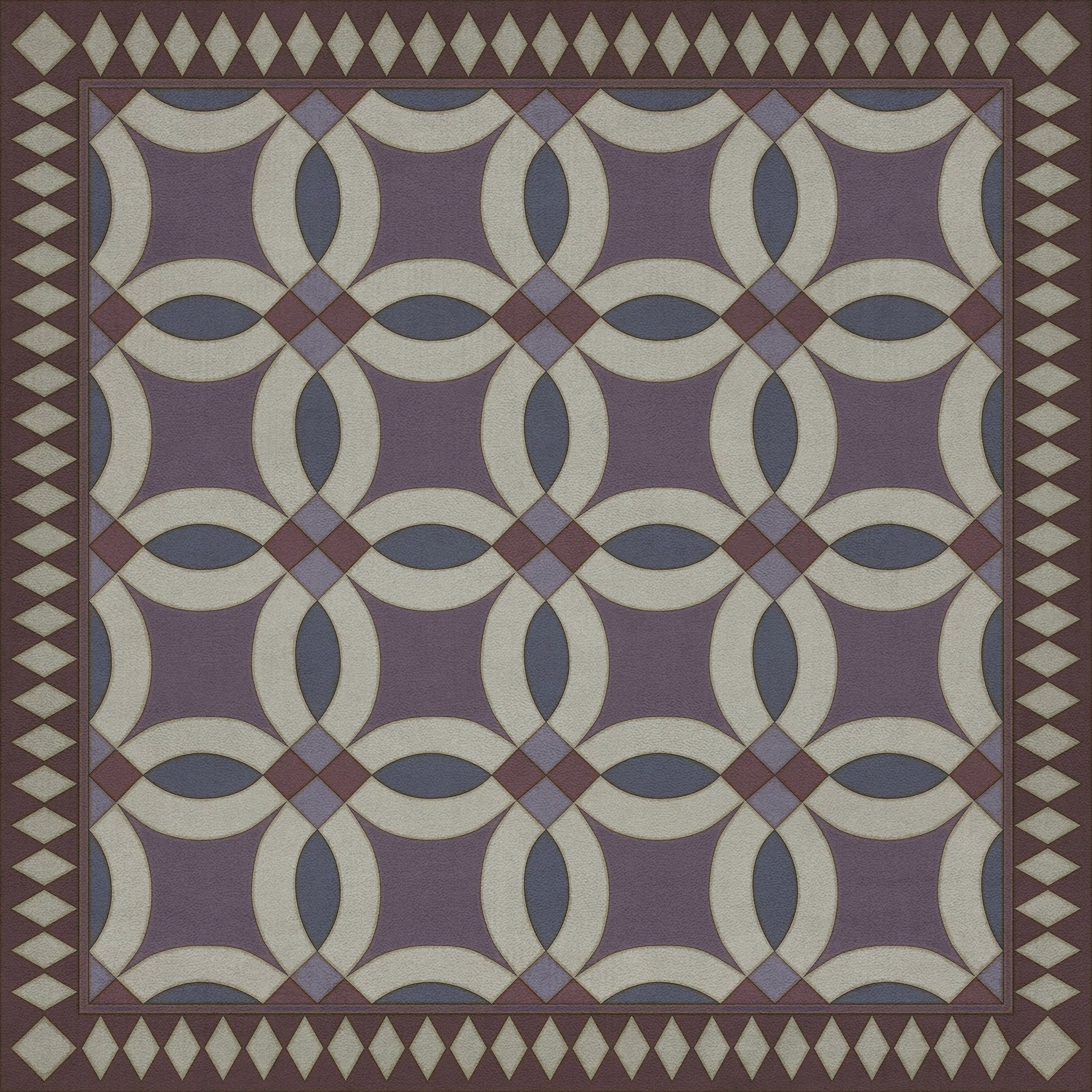 Folk Art Museum Wedding Ring Tallulah Vinyl Floor Cloth