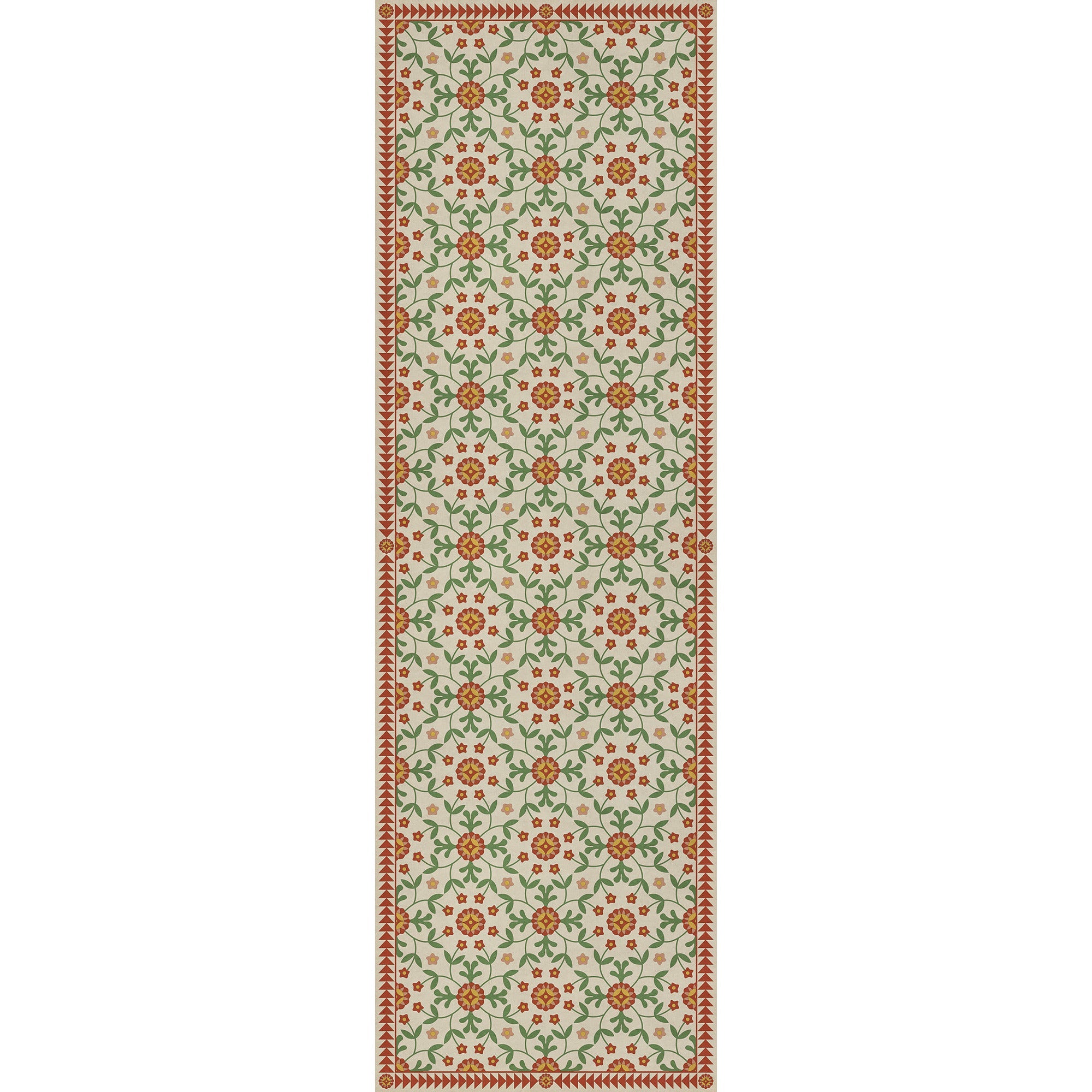 Folk Art Museum Whig Rose Contemplation Vinyl Floor Cloth