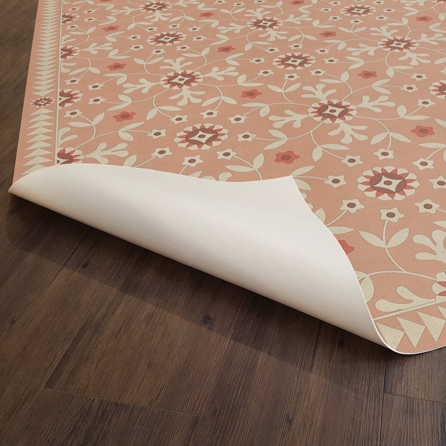 Folk Art Museum Whig Rose Cupid And Folly Vinyl Floor Cloth