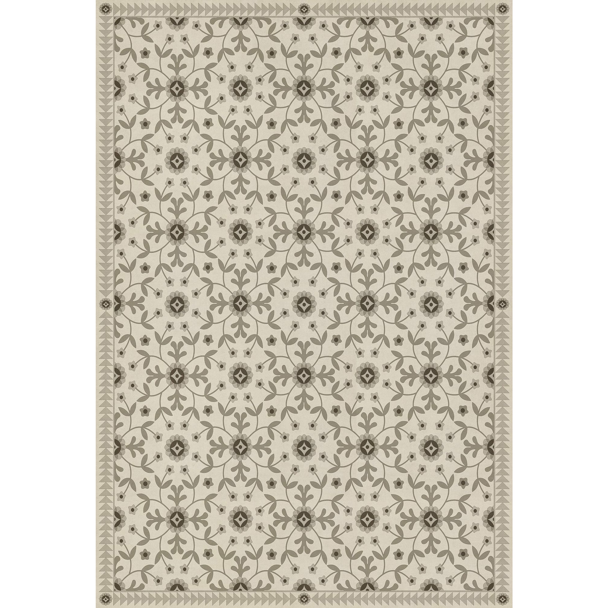 Folk Art Museum Whig Rose Meditations Vinyl Floor Cloth