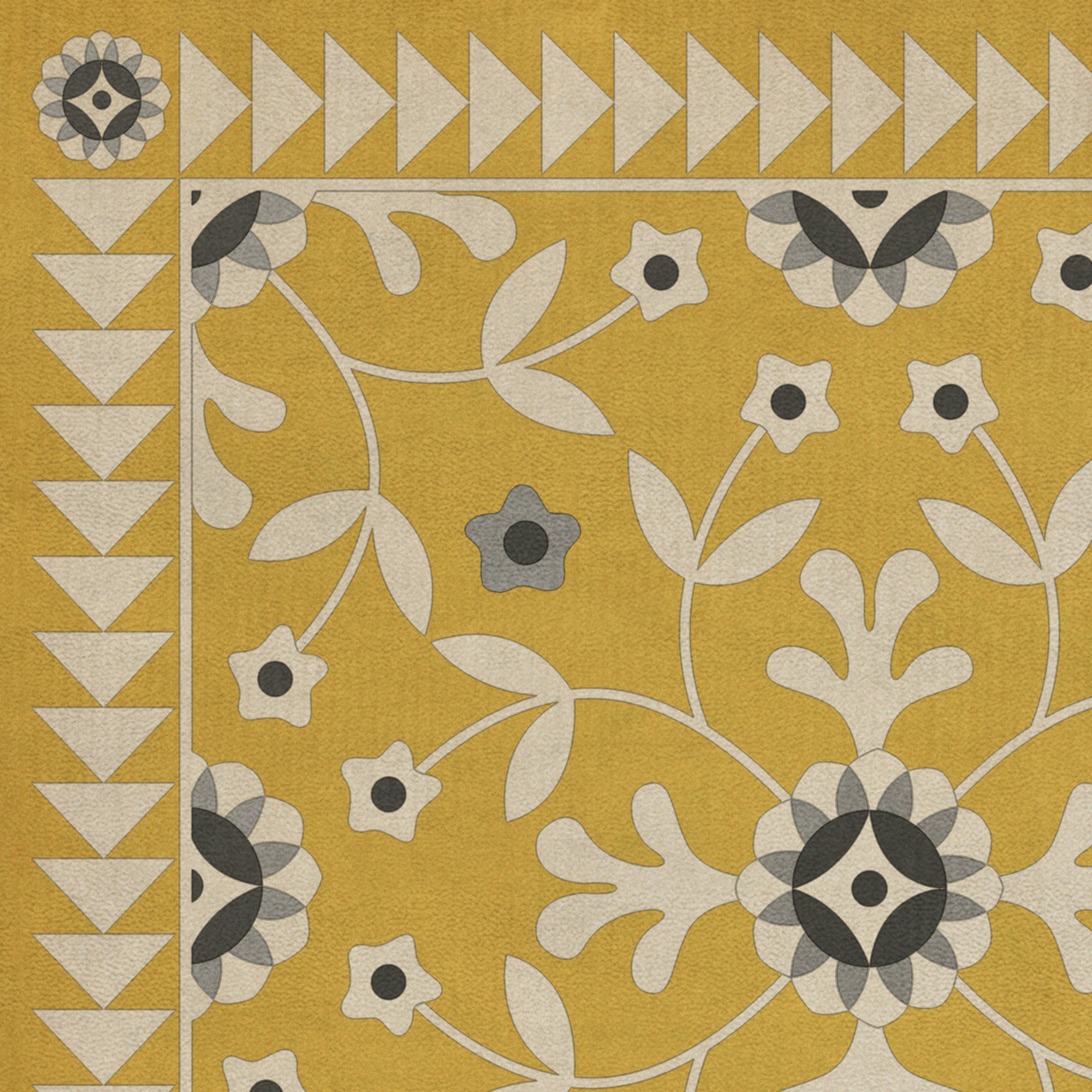 Folk Art Museum Whig Rose Miser And Poet Vinyl Floor Cloth