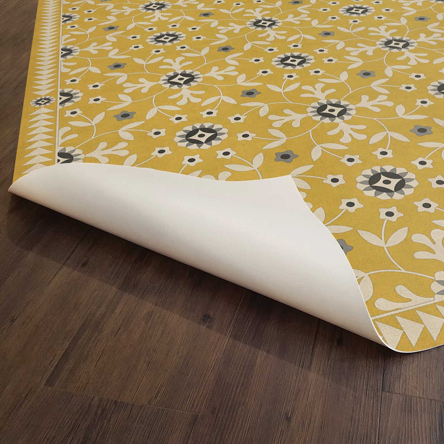 Folk Art Museum Whig Rose Miser And Poet Vinyl Floor Cloth