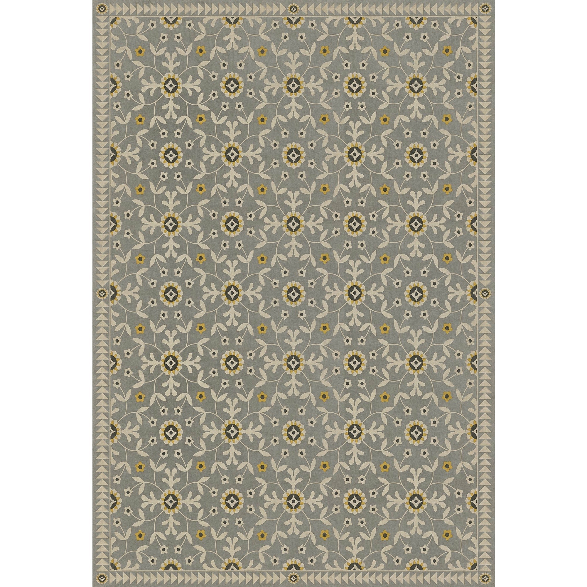 Folk Art Museum Whig Rose Soundly Slept Vinyl Floor Cloth