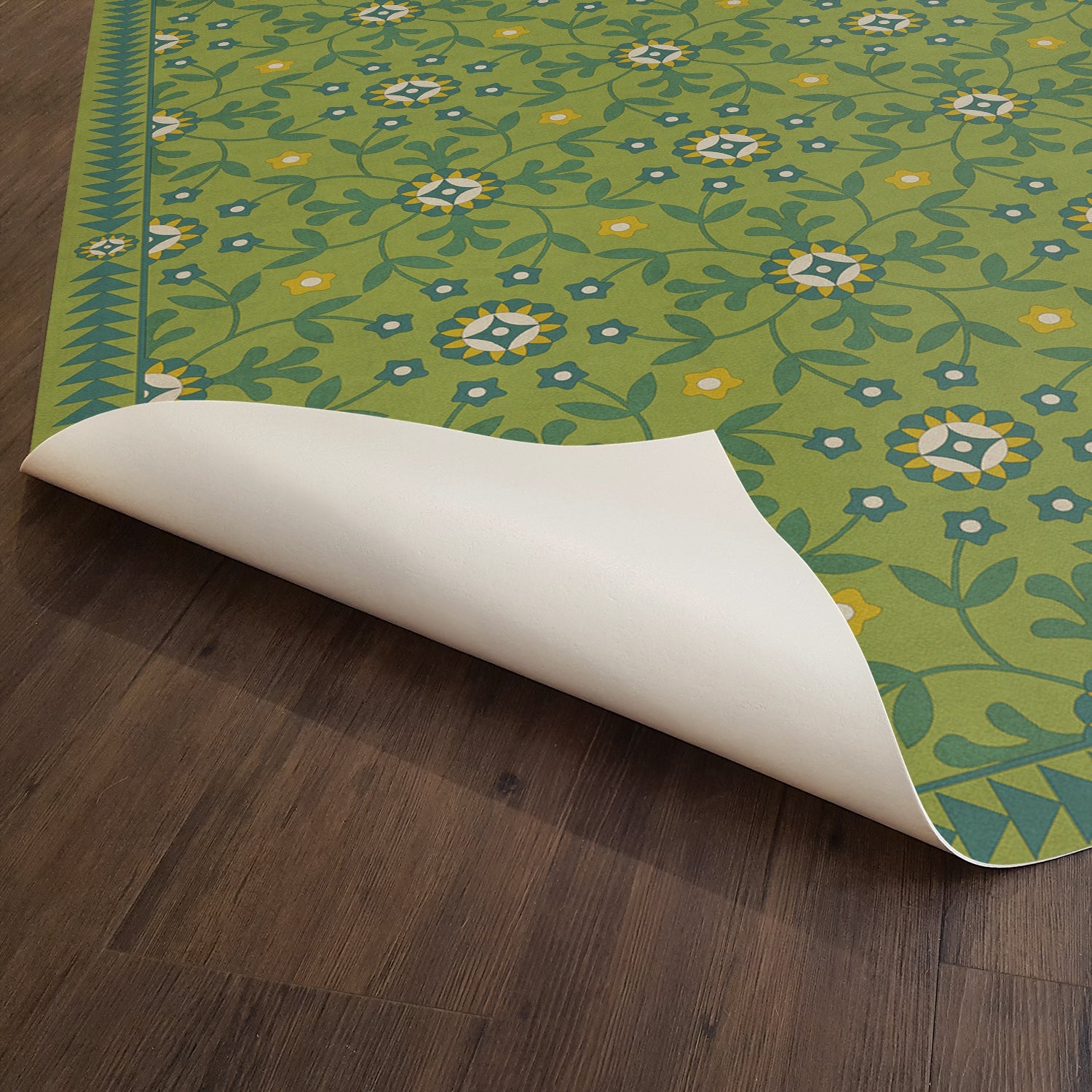 Folk Art Museum Whig Rose We Have Only Today Vinyl Floor Cloth