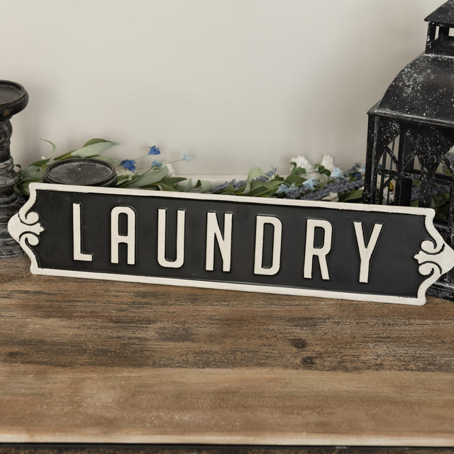French Style Metal Laundry Sign
