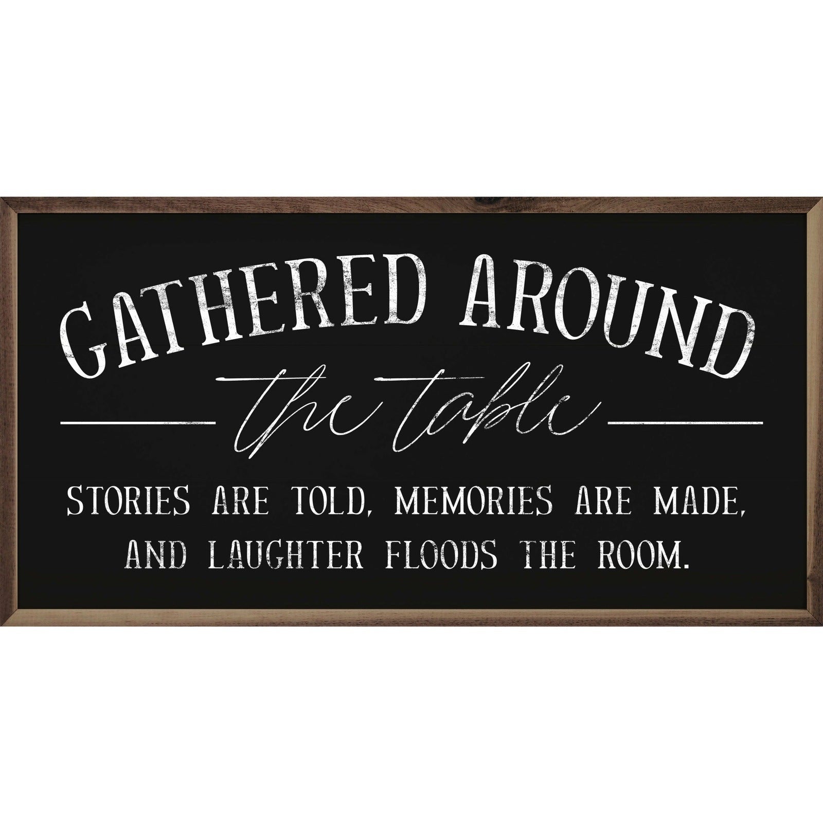 Gathered Round The Table Wood Framed Print