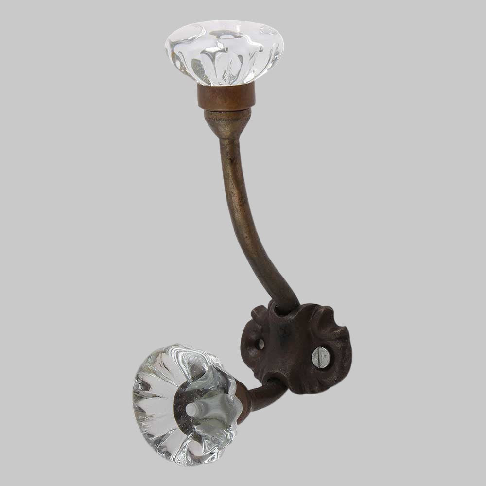 Decorative Doorknob Coat Hooks Brass Coat Hooks With Crystal Knobs