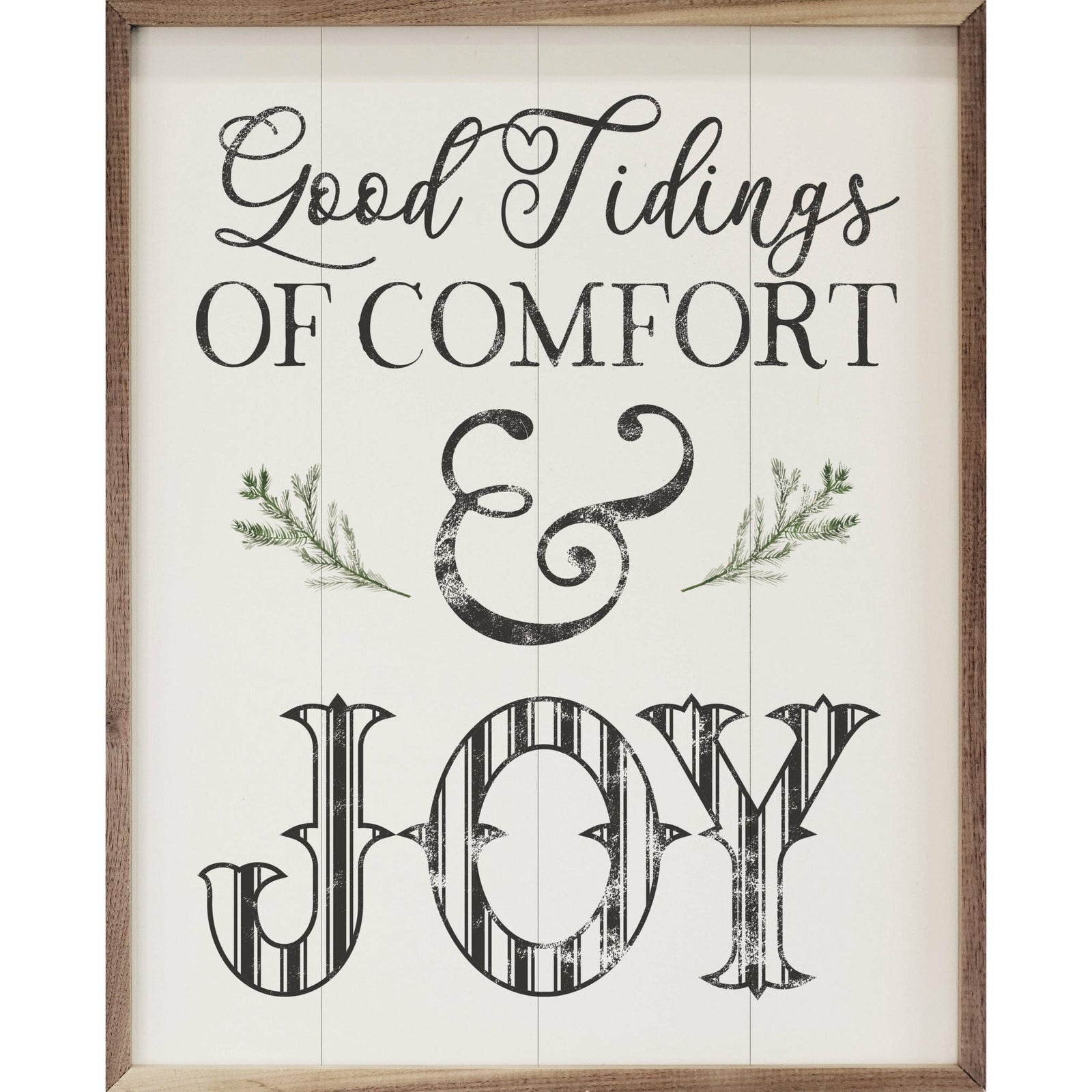 Good Tidings Of Comfort And Joy Wood Framed Print
