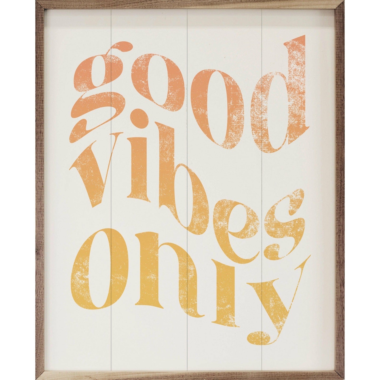 Good Vibes Only Wood Framed Print