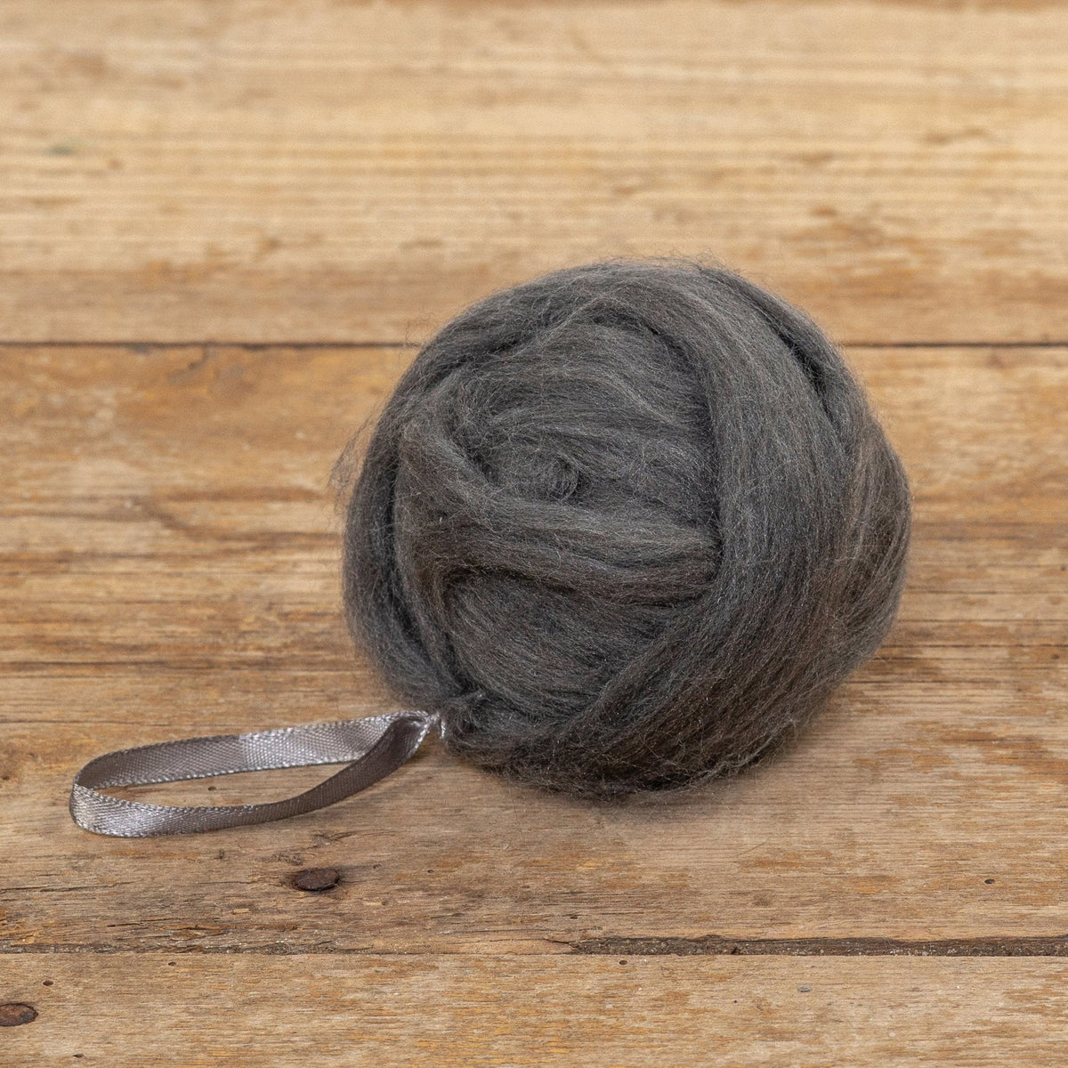 Grey Homespun Yarn Ball Ornament