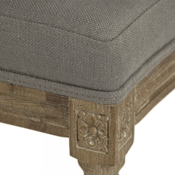 Grey Linen Medallion Counter Stool