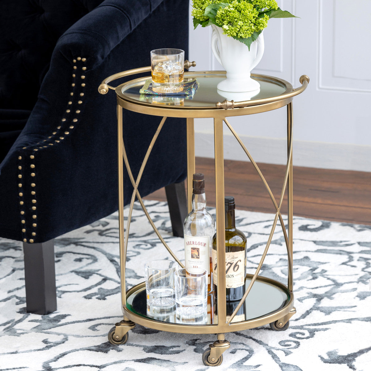 Hampton Round Tray Serving Cart
