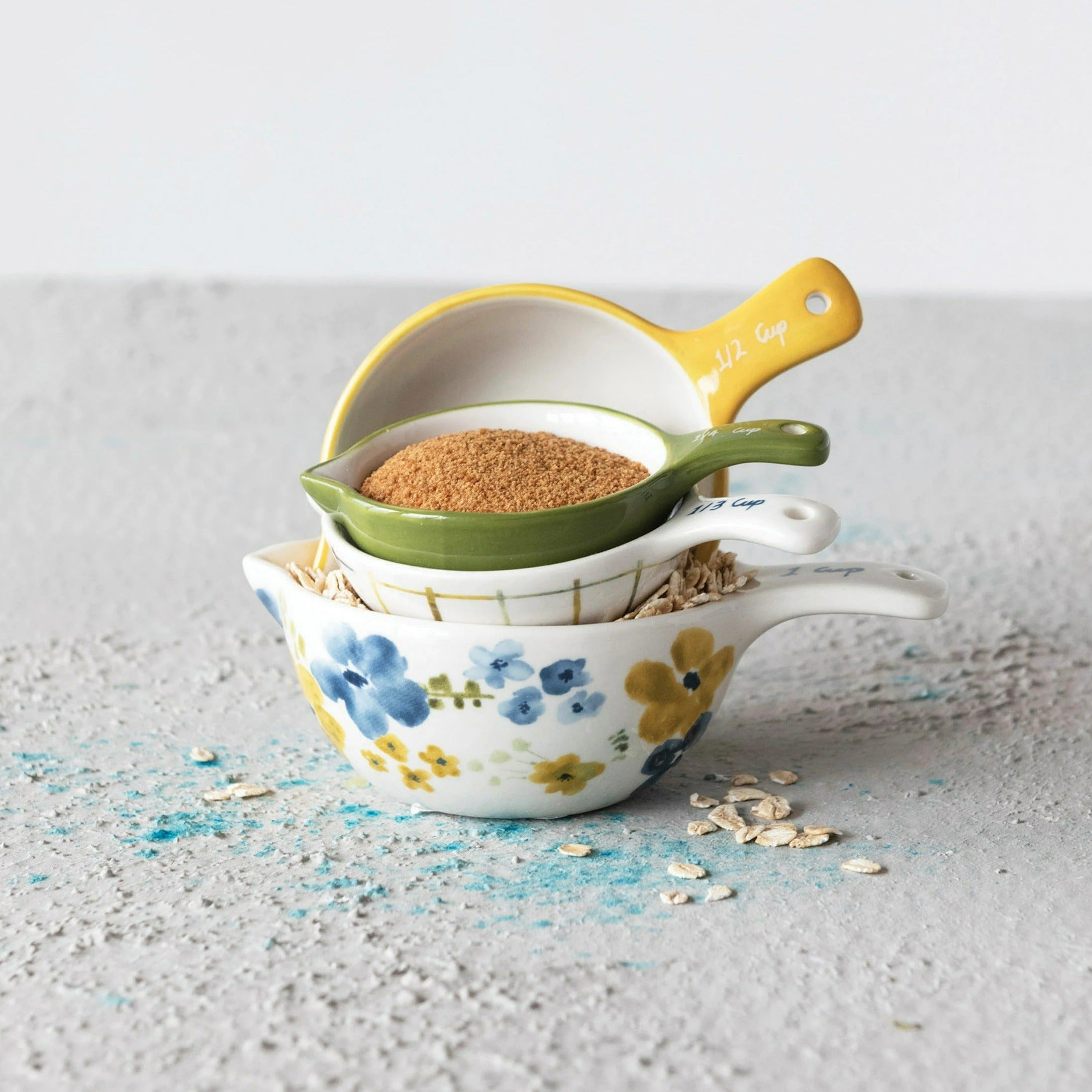 Hand Painted Measuring Cups