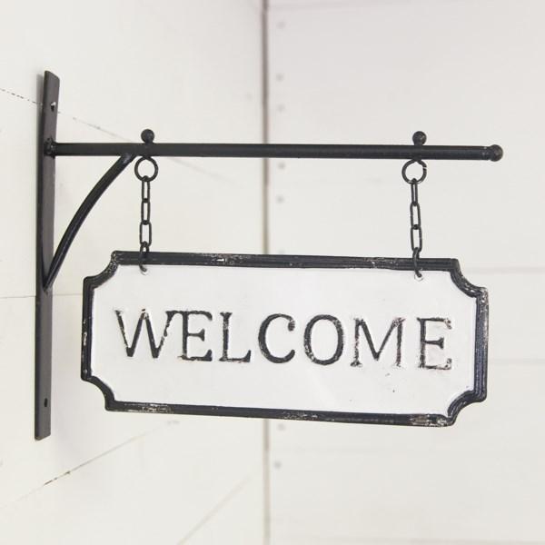 Hanging Metal Welcome Sign