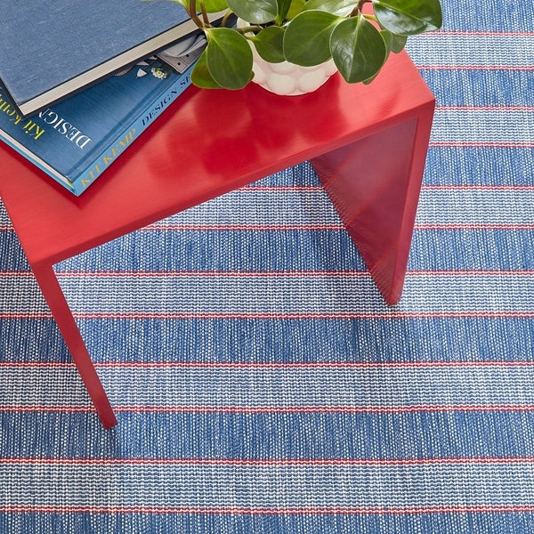 Hillsgrove Stripe Denim Handwoven Cotton Rug