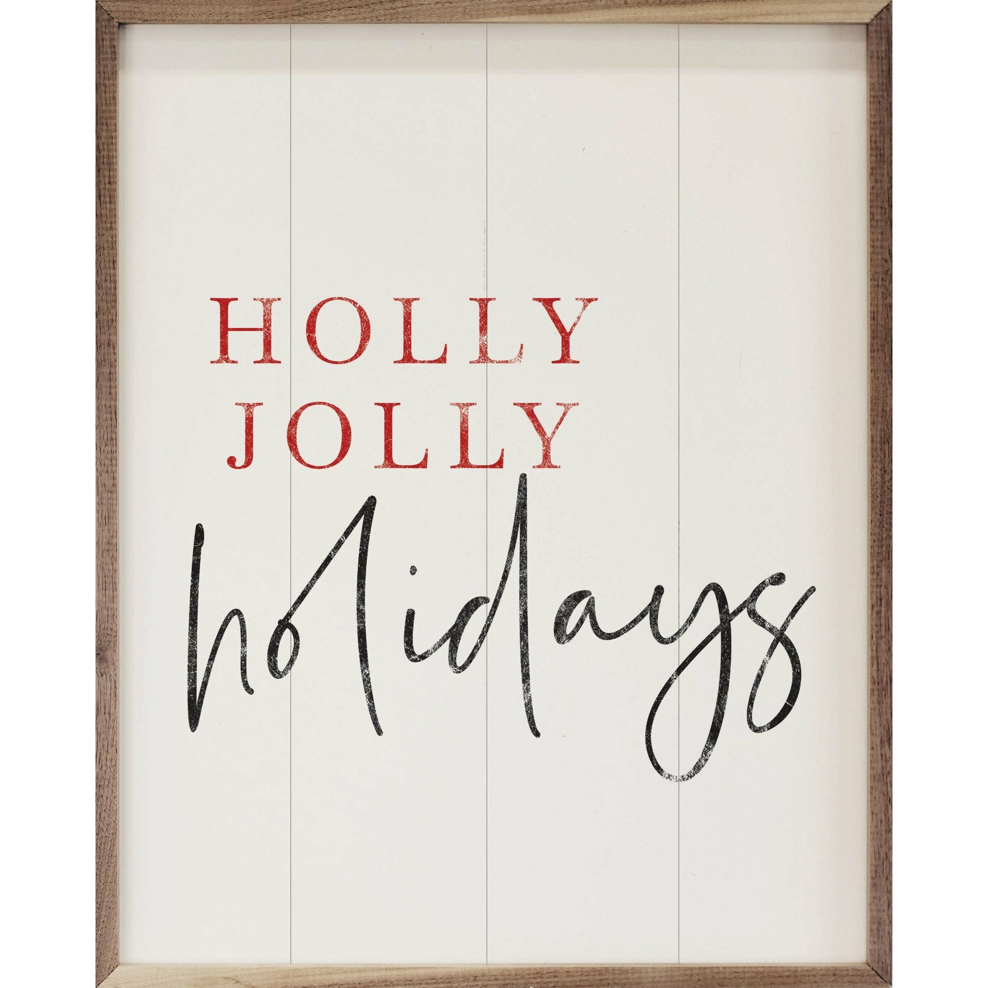 Holly Jolly Holidays Wood Framed Print