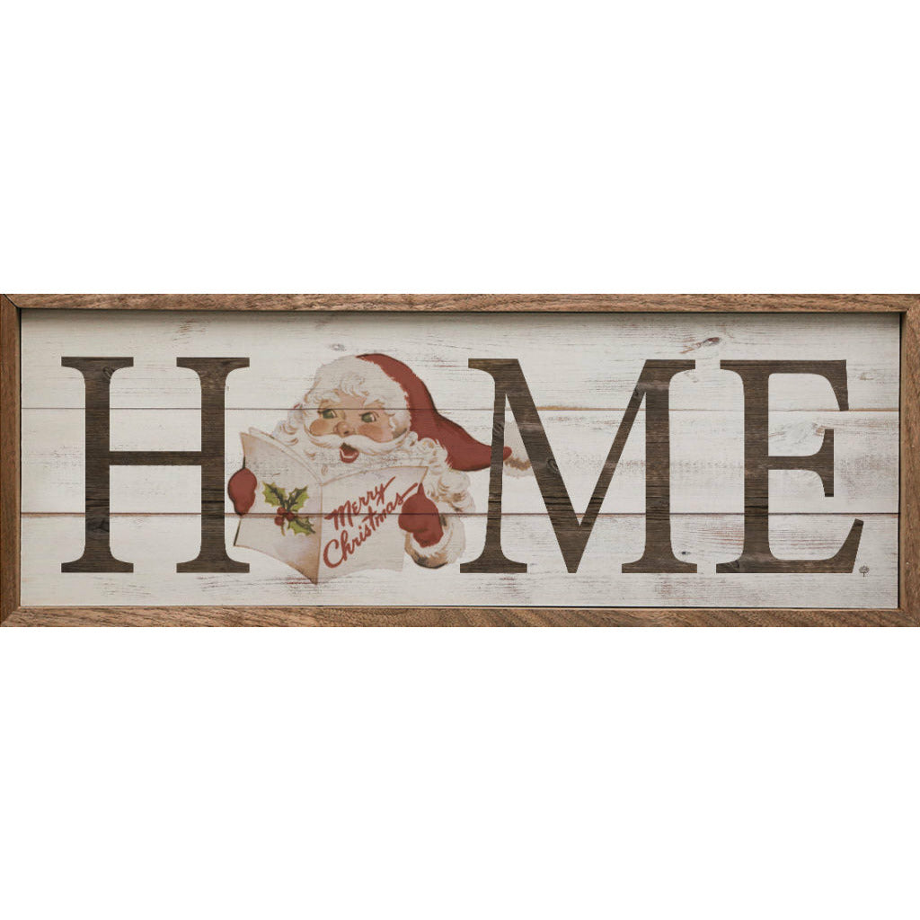 Home Santa Wood Framed Print