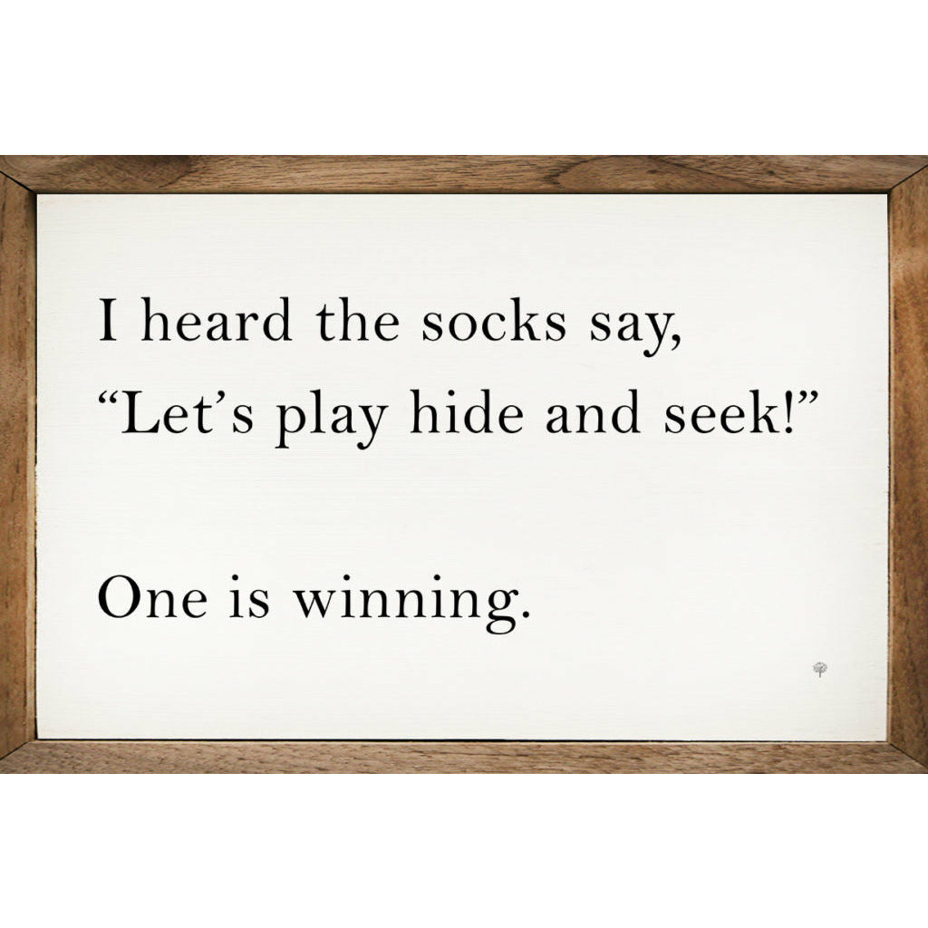 I Heard The Socks Wood Framed Print