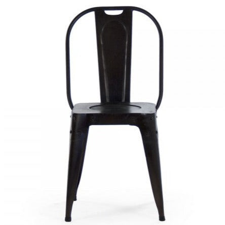 Industrial Black Metal Chair