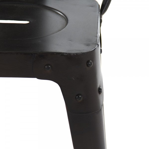 Industrial Black Metal Chair