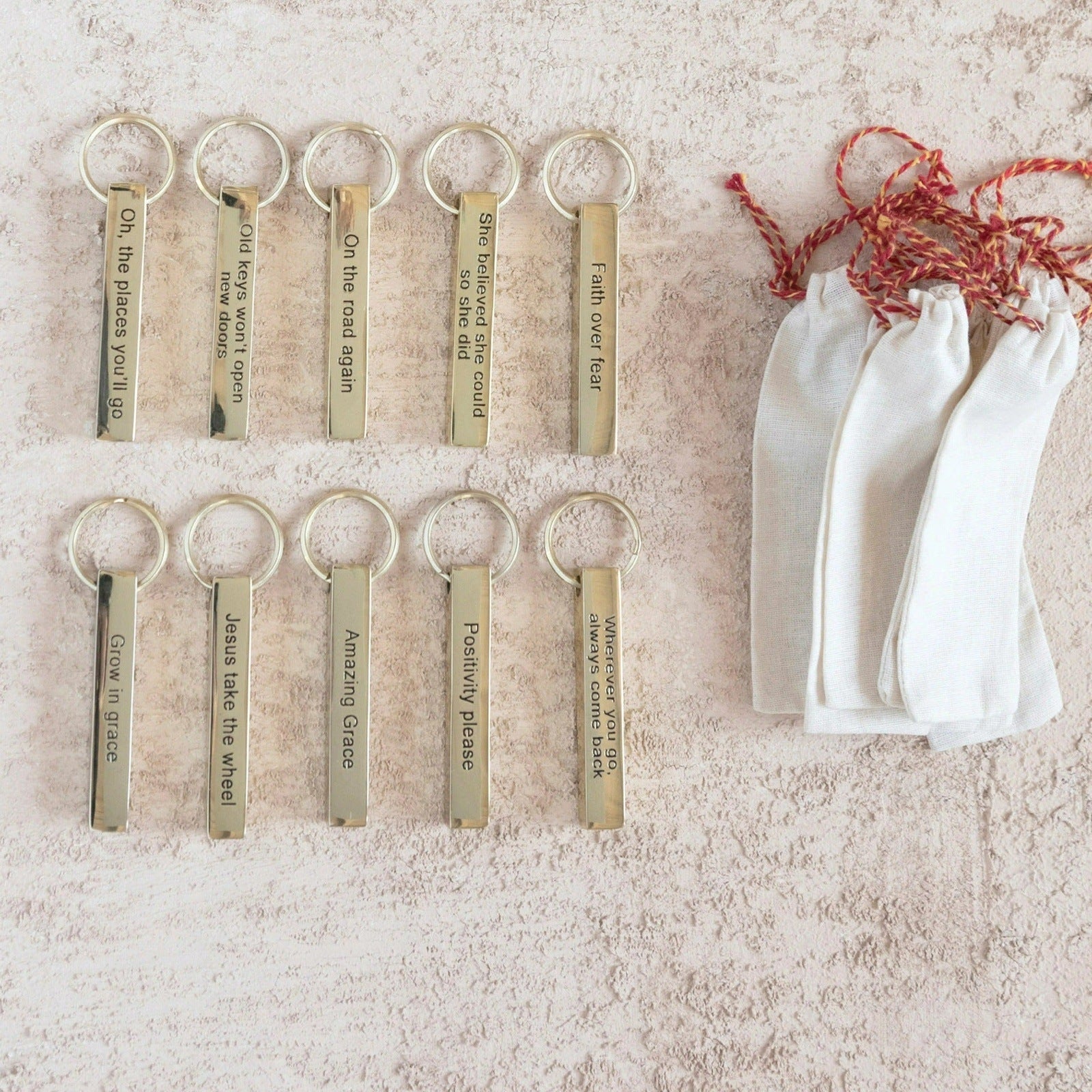 Inspirational Quote Cast Metal Keychain