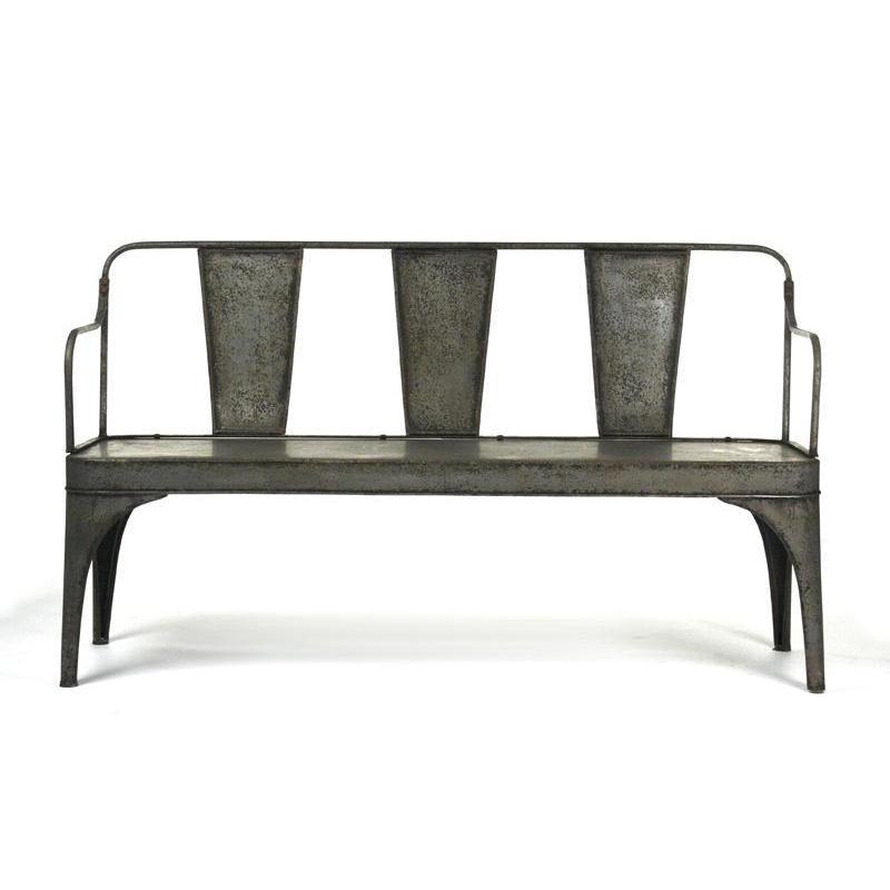 Iron Metal Cafe Bench