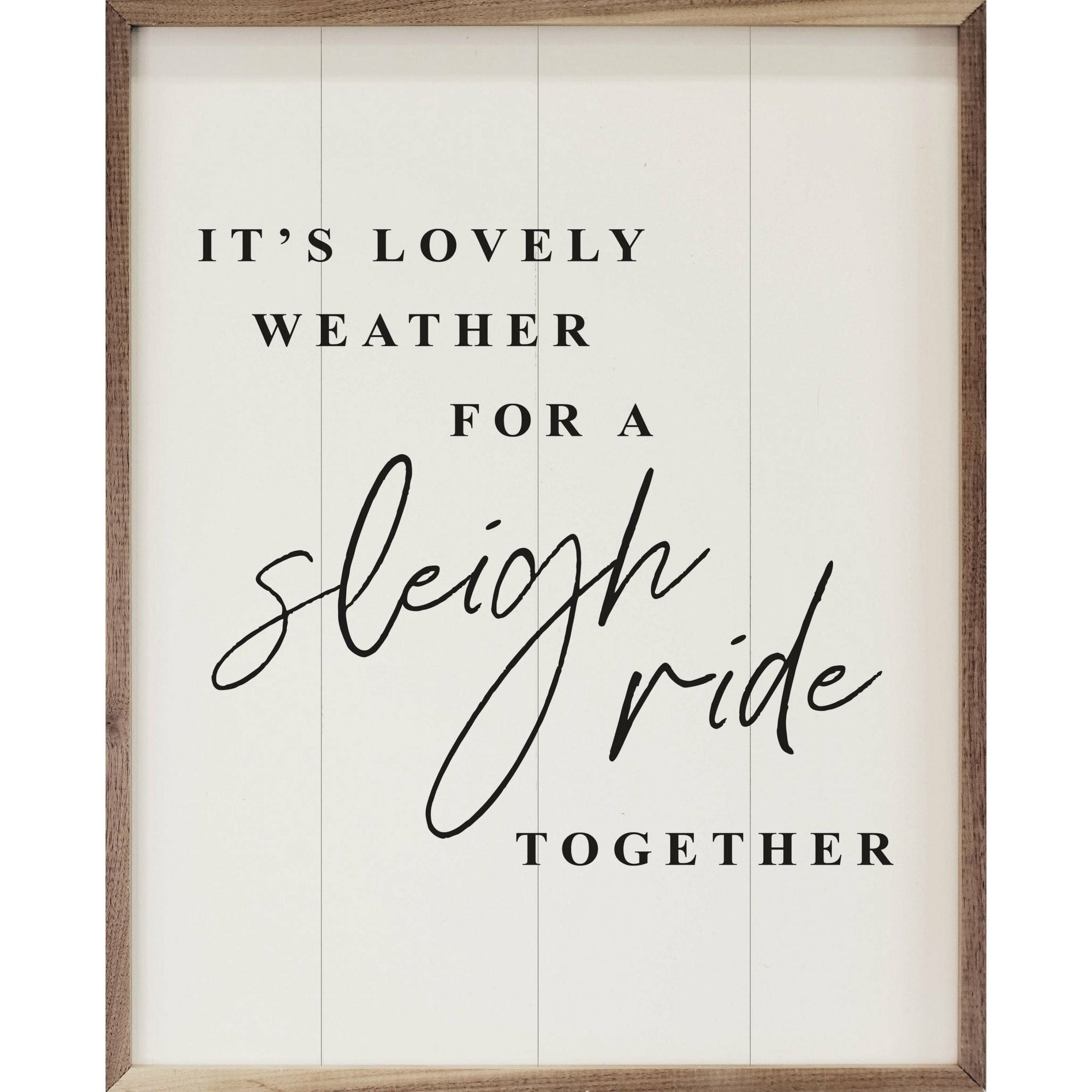 It’s Lovely Weather For A Sleigh Ride Wood Framed Print