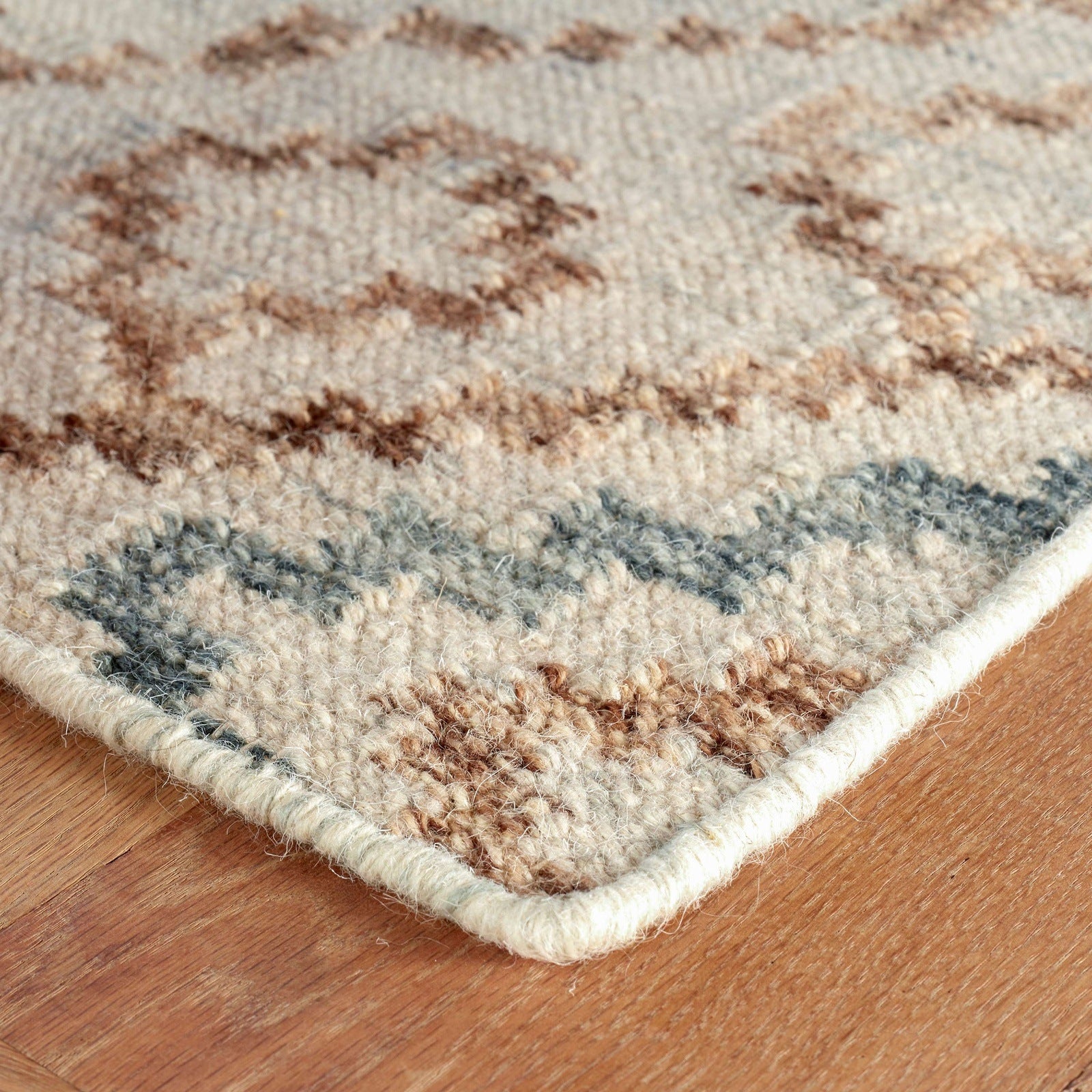 Jelly Roll Sky Woven Wool Rug