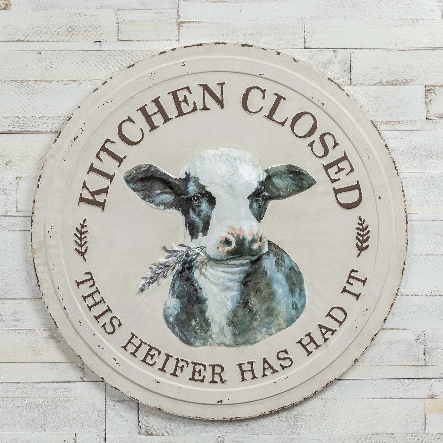Kitchen Closed Cow Sign