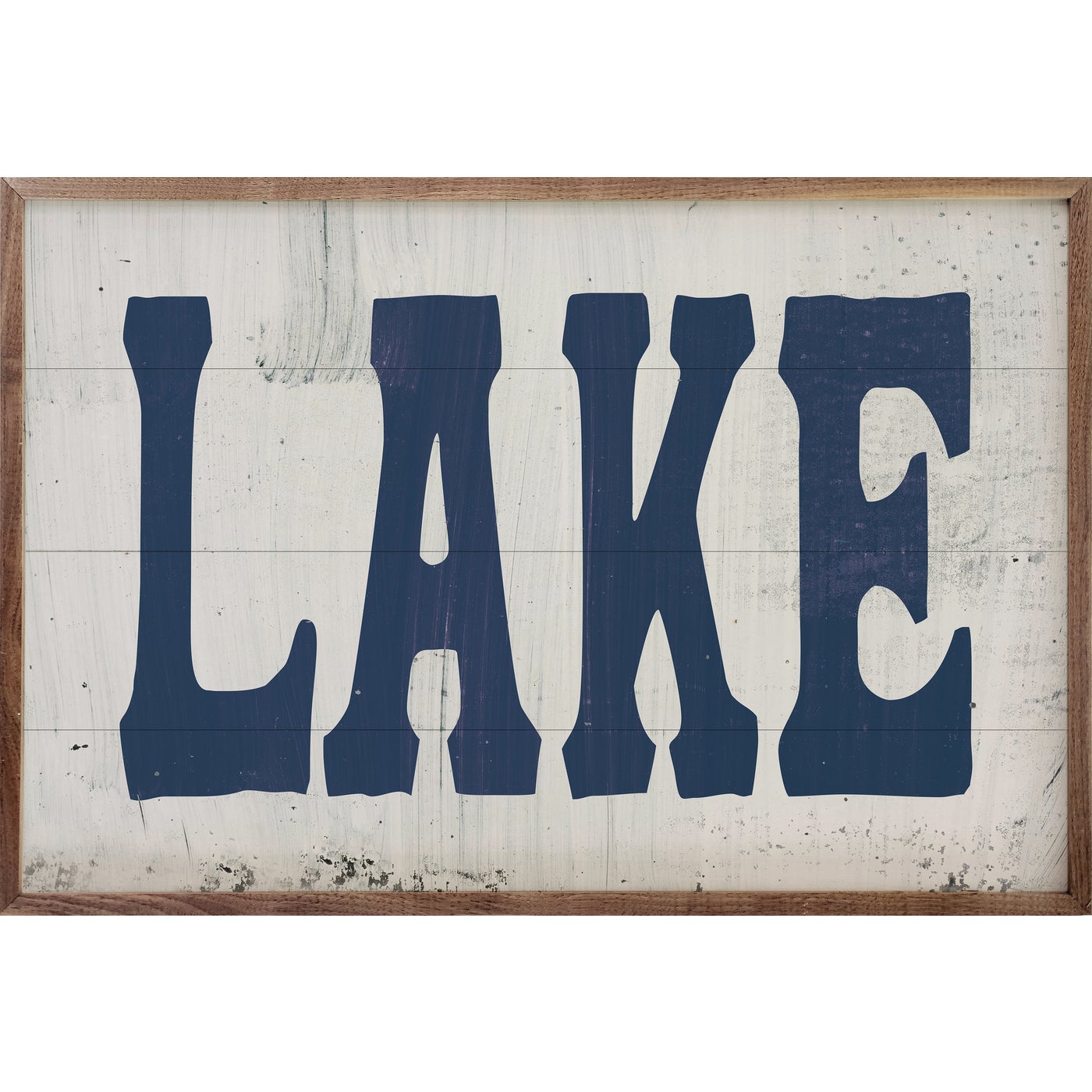 Lake Bold Wood Framed Print