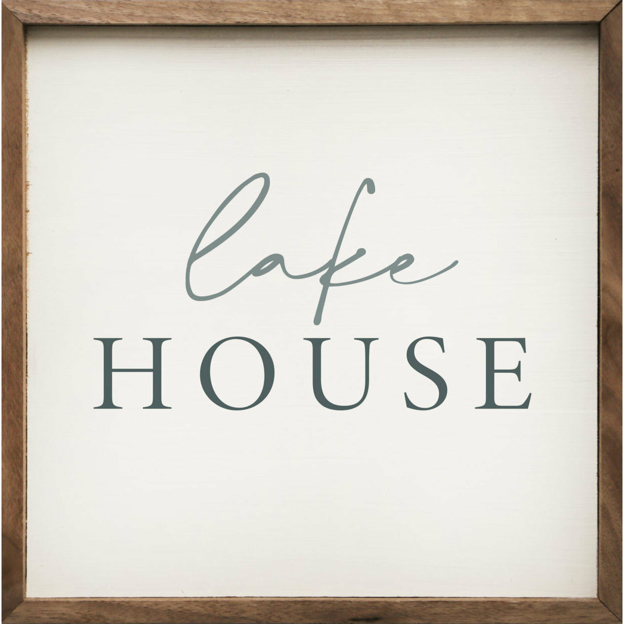 Lake House Wood Framed Print