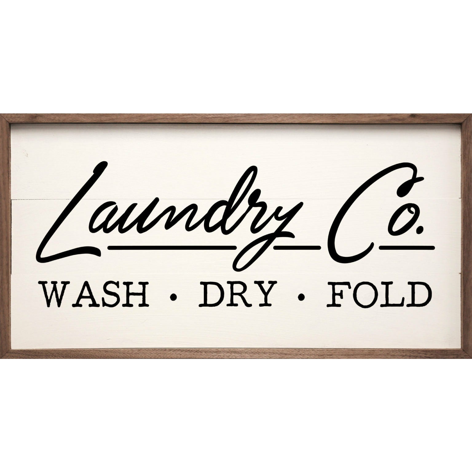 Laundry Co Wood Framed Print