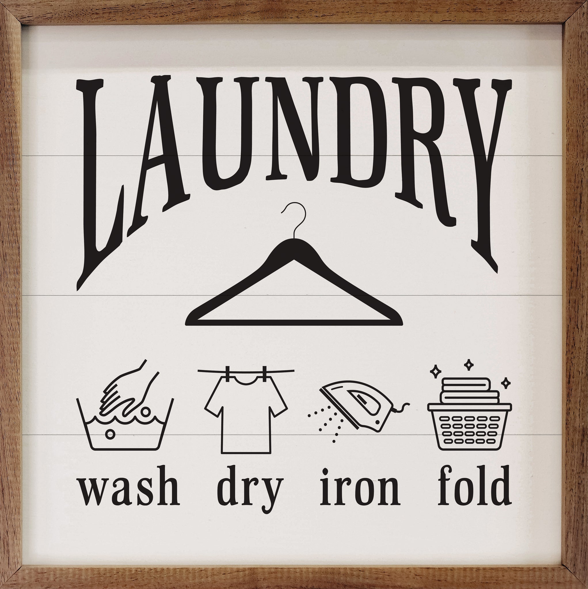 Laundry Hanger Wood Framed Print