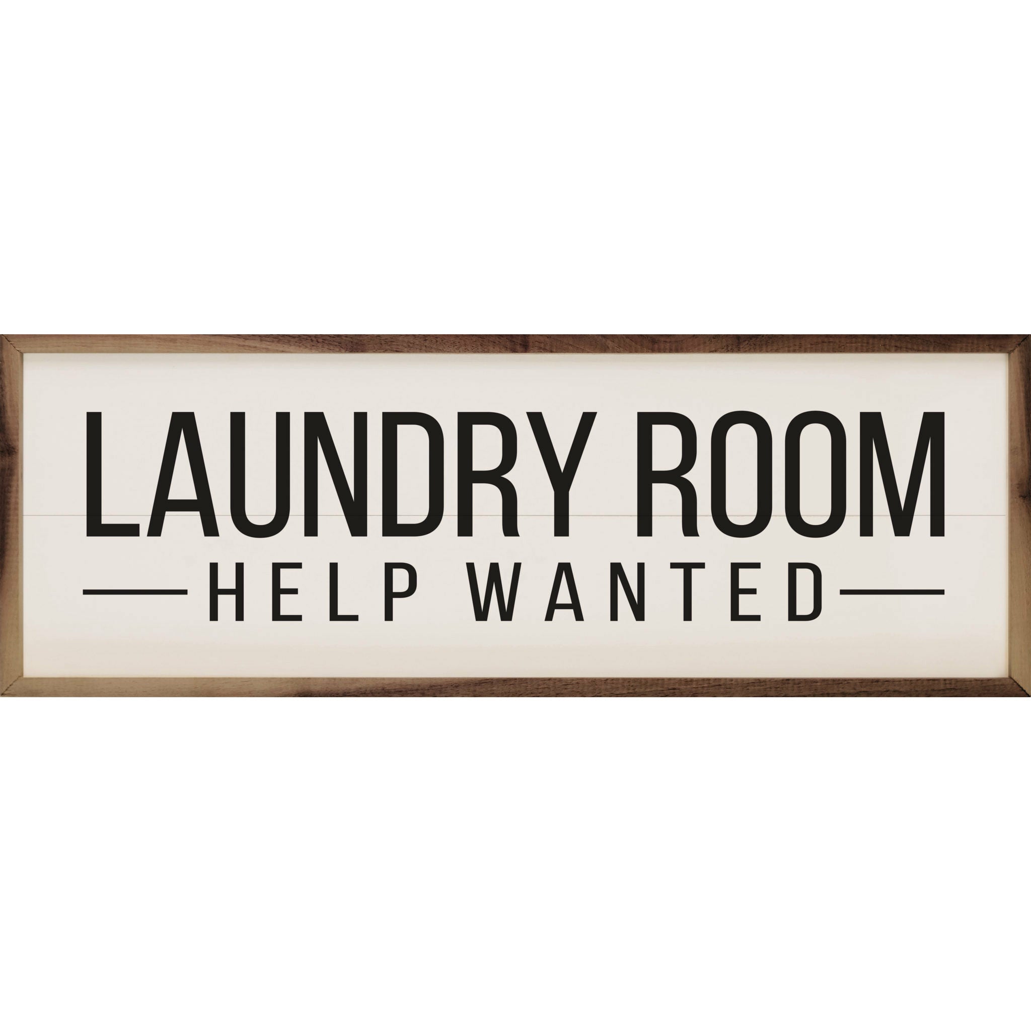 Laundry Room Help Wanted Wood Framed Print