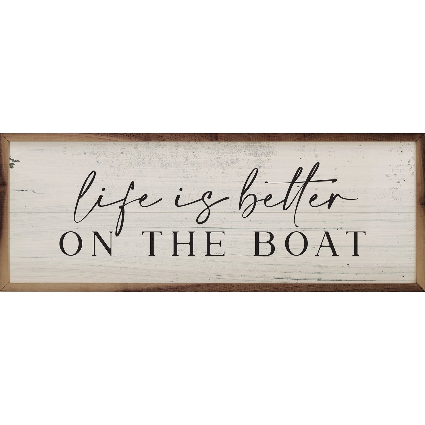 Life Is Better On The Boat Wood Framed Print