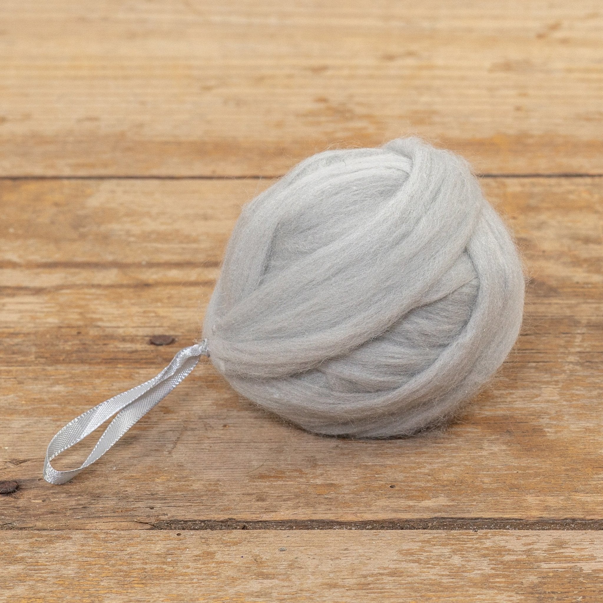 Light Grey Homespun Yarn Ball Ornament