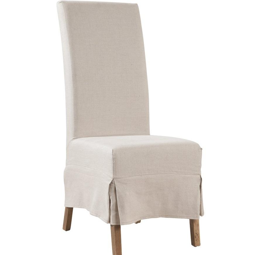 Linen Slip Covered Parsons Chair