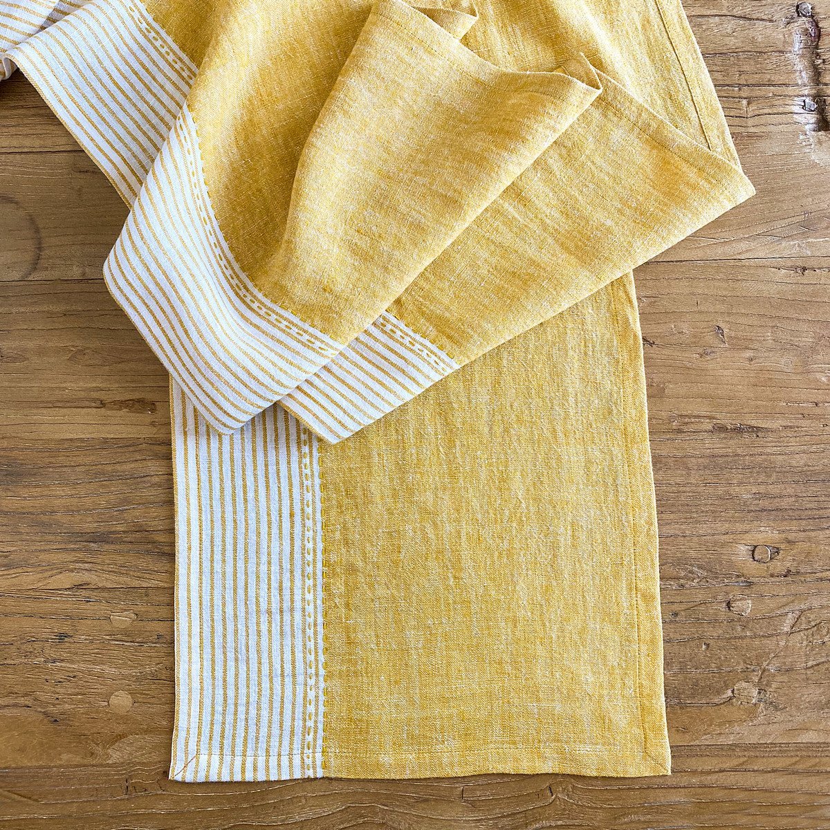 Linen Yellow Table Runner