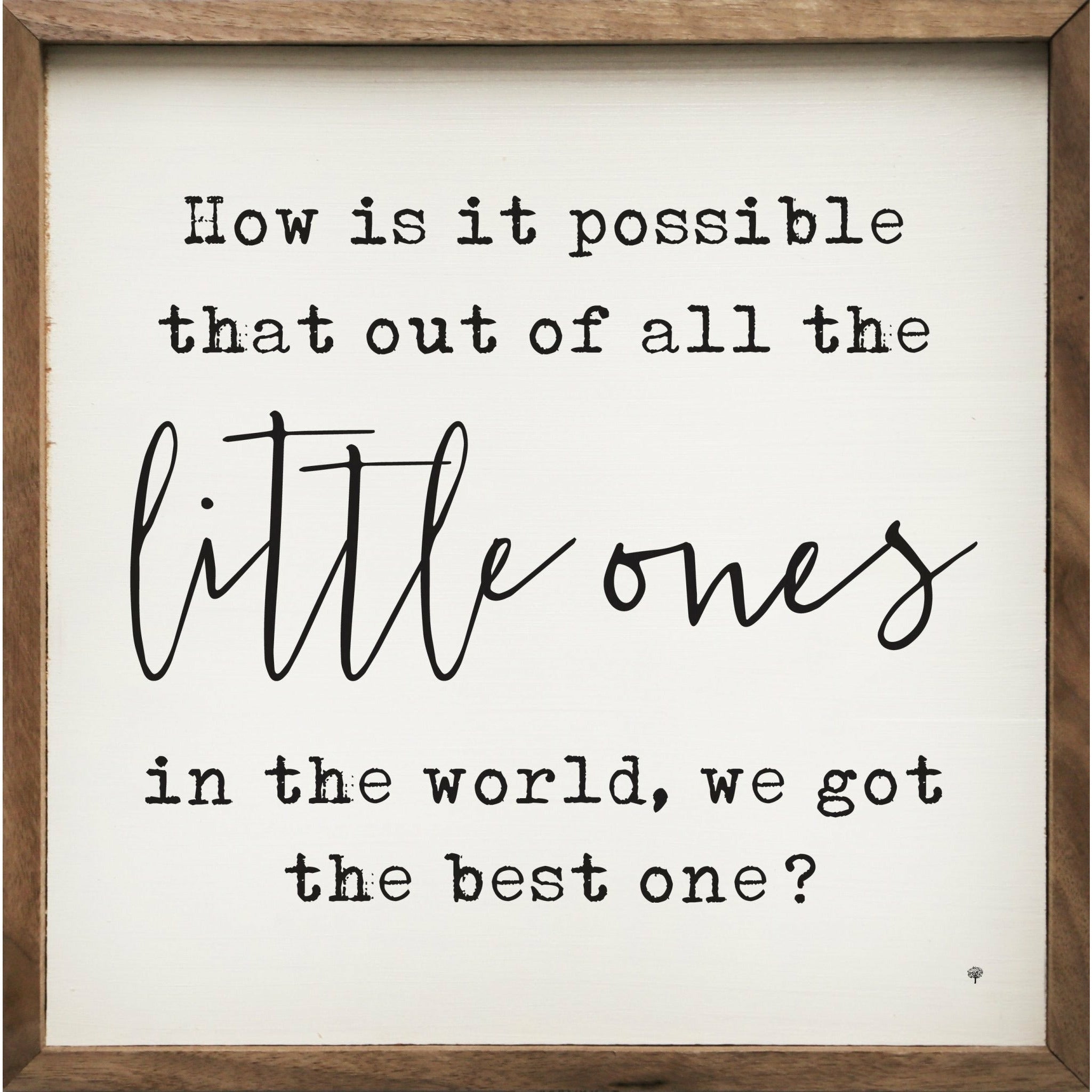 Little Ones Wood Framed Print