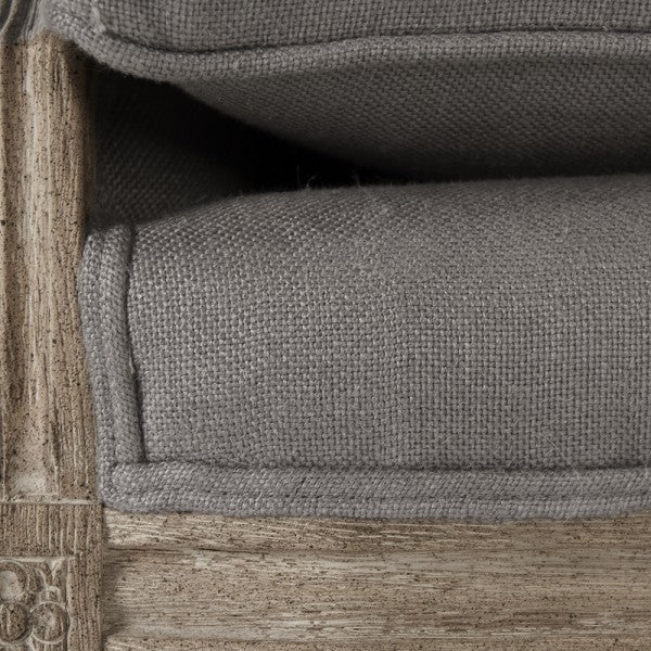Louis Linen Grey Settee