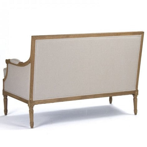 Louis Settee Natural Linen